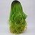 billige Kostumeparykker-cosplay kostume paryk syntetisk paryk natural wave natural wave paryk grøn langt grønt syntetisk hår kvinders ombre hår grønt