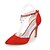 cheap Women&#039;s Heels-Women&#039;s Heels Glitter Crystal Sequined Jeweled Stiletto Heel Pointed Toe Chain Flocking Basic Pump Spring / Summer Almond / Red / Green / Party &amp; Evening / Dress / 3-4 / Party &amp; Evening