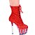 abordables Botas de mujer-Women&#039;s Sparkling Glitter Winter Fashion Boots Boots Stiletto Heel Round Toe Zipper / Lace-up Purple / Fuchsia / Red / Party &amp; Evening