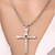 preiswerte Halsketten-Herrn / Damen Halsketten - Kreuz Personalisiert, Kreuz Silber Modische Halsketten Für Hochzeit, Strasse