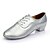 cheap Ballroom Shoes &amp; Modern Dance Shoes-Men&#039;s Latin Shoes Sneaker Customized Heel Leatherette Silver