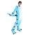 preiswerte Kigurumi Pyjamas-Erwachsene Kigurumi-Pyjamas mit Hausschuhen Karton Blaues Monster Pyjamas-Einteiler Flanell Cosplay Für Herren und Damen Tiernachtwäsche Karikatur Fest / Feiertage Kostüme / Schuhe