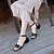Χαμηλού Κόστους Γυναικεία Σανδάλια-Γυναικεία Σανδάλια Κοντόχοντρο Τακούνι Ανοικτή μύτη PU Ανατομικό Περπάτημα Καλοκαίρι Λευκό / Μαύρο