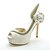 cheap Wedding Shoes-Women&#039;s Wedding Shoes Wedding Party &amp; Evening Summer Rhinestone Satin Flower Stiletto Heel Peep Toe Formal Shoes Tulle White Ivory Pink