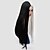 abordables Perruques Synthétiques Sans Bonnet-Perruque Synthétique Droit Droite Perruque Long Noir blanc Cheveux Synthétiques Femme Noir Blanc