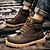 cheap Men&#039;s Boots-Men&#039;s Comfort Shoes Oxford / Leather / PU(Polyurethane) Spring / Fall British Boots Mid-Calf Boots Yellow / Dark Brown / Light Brown / Lace-up / Snow Boots / Fashion Boots / Combat Boots