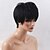 cheap Human Hair Capless Wigs-Human Hair Wig Straight Classic Classic Straight Machine Made Black#1B Daily