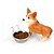 baratos Tigelas e Comedouros para Cães-Cachorro Tigelas e Bebedouros Aço Inoxidável Portátil Prata Tigelas e alimentação de animais