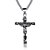 cheap Religious Jewelry-Men&#039;s Pendant Necklace Cross Personalized Cross Fashion Hip-Hop Titanium Steel Metal Gold Silver Brown Necklace Jewelry For Party New Baby Gift Street Club