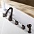 cheap Bathtub Faucets-Bathtub Faucet - Antique Oil-rubbed Bronze Roman Tub Brass Valve Bath Shower Mixer Taps / Three Handles Five Holes