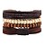 cheap Men&#039;s Bracelets-Men&#039;s Bead Bracelet Wrap Bracelet Leather Bracelet woven Personalized Fashion Wooden Bracelet Jewelry Brown For Street