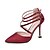 Недорогие Женская обувь на каблуках-Жен. Обувь на каблуках Для праздника Пряжки На шпильке Заостренный носок Удобная обувь Дерматин Серебряный Черный Красный