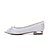 abordables Chaussures de mariée-Femme Chaussures de mariage Talon Plat Bout ouvert Couture en Dentelle / Volants / Fleur Satin Confort / Ballerine Printemps / Eté Blanc / Argent / Ivoire / Mariage / Soirée &amp; Evénement