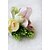 abordables Fleurs de mariage-Fleurs de mariage Boutonnières Mariage Organza / Satin 3.94 pouce