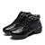 economico Sneakers da danza-Per donna Di pelle Sneakers da danza moderna Pizzo / Sided Hollow Out Sneaker Piatto Personalizzabile Nero