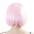 halpa Räätälöidyt peruukit-Synteettiset peruukit Suora Suora Bob-leikkaus Otsatukalla Peruukki Vaaleanpunainen Lyhyt Burgundi Vaalea vaaleanpunainen Synteettiset hiukset Naisten Punainen Vaaleanpunainen Neitsi