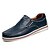 abordables Zapatillas sin cordones y mocasines de hombre-Hombre Zapatos de taco bajo y Slip-On Mocasines de Confort Zapatos Confort mocasines de conducción Casual Cuero Negro Azul Oscuro Marrón Otoño Verano / Combinación