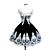 levne Šaty Lolita-Gothic Lolita Elegantní / Retro Satén Šaty Cosplay Černá Bez rukávů Ke kolenům Halloweenské kostýmy