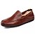 preiswerte Herrenpantoletten &amp; -slipper-Herrn PU Frühling / Sommer Leuchtende Sohlen Loafers &amp; Slip-Ons Blau / Braun / Schwarz