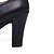 baratos Botas de mulher-Mulheres Botas Escritório e Carreira Salto Robusto Dedo Apontado Curta / Ankle Microfibra Preto
