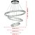 cheap Circle Design-3 Rings 80/60/40 cm Crystal Adjustable Dimmable Chandelier Metal Electroplated Chic &amp; Modern 110-120V 220-240V