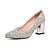 cheap Women&#039;s Heels-Women&#039;s Heels Chunky Heel Pointed Toe Comfort Novelty Wedding Dress Party &amp; Evening Glitter Red / Gold / Silver / 2-3 / EU42