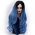 cheap Synthetic Trendy Wigs-Synthetic Wig Natural Wave Natural Wave Wig Long Blue Synthetic Hair Women&#039;s Ombre Hair Blue
