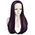 cheap Synthetic Lace Wigs-Synthetic Lace Front Wig Straight Straight Lace Front Wig Long Dark Purple Synthetic Hair Women&#039;s Natural Hairline Purple Gray Uniwigs