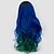 cheap Synthetic Trendy Wigs-Synthetic Wig Natural Wave Synthetic Hair Ombre Hair Blue Wig Women&#039;s Long Capless Royal Blue