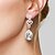 cheap Earrings-Women&#039;s Sapphire Drop Earrings Earrings Hanging Earrings Pear Cut Solitaire Drop Ladies Fashion Elegant Bridal Bling Bling everyday Imitation Diamond Earrings Jewelry White / Champagne / Dark Red For