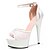 cheap Women&#039;s Sandals-Women&#039;s Sandals Stiletto Heel Peep Toe Formal Shoes Dress Party &amp; Evening Buckle Lace-up Lace Sparkling Glitter Summer White / Black