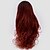 cheap Synthetic Trendy Wigs-Synthetic Wig Natural Wave Style Capless Wig Dark Red Synthetic Hair Women&#039;s Ombre Hair Red Wig Long Natural Wigs