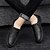 olcso Bebújós cipők férfiaknak-Férfi Kényelmes cipők Bőr Nyár / Ősz Papucsok &amp; Balerinacipők Gyalogló Fekete / Kombinált