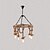 abordables Diseño cluster-Lámpara colgante de cuerda de cáñamo industrial vintage con lámpara de 6 luces, lámpara de mesa y sala de estar