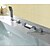 ieftine Robinete de Vană-Robinete de Vană - Contemporan Crom Vană Romană Valvă de Alamă Bath Shower Mixer Taps / Trei Mânere Cinci Găuri