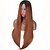 Χαμηλού Κόστους Συνθετικές Περούκες-Συνθετικές μπροστινές περούκες δαντέλας Ίσιο Ίσια Δαντέλα Μπροστά Περούκα Μακρύ Μπεζ Συνθετικά μαλλιά Φυσική γραμμή των μαλλιών Καφέ