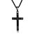 abordables Collier Homme-Collier Pendentif Collier dieu Homme Acier au titane Croix Personnalisé Mode Classique Hip-Hop Hip hop Noir Dorée Colliers Tendance Bijoux pour Soirée Naissance Plein Air Cadeau