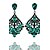 cheap Earrings-Women&#039;s Drop Earrings Chandelier Drop Statement Ladies Fashion Earrings Jewelry Gold / Green For Wedding Party