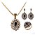 cheap Jewelry Sets-Women&#039;s Synthetic Diamond Jewelry Set Crystal Statement, Ladies, Luxury, Classic, Vintage Include Drop Earrings Pendant Necklace Ring Gold For Christmas Party Evening Party Holiday Club