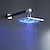 billige Dusjhoder-Dusjsett Sett - Regnfall Moderne / LED Krom Vægmonteret Keramisk Ventil Bath Shower Mixer Taps / Messing
