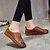 cheap Women&#039;s Slip-Ons &amp; Loafers-Women&#039;s Loafers &amp; Slip-Ons Casual Summer Flat Heel Round Toe Comfort Light Soles PU Light Brown Black Red