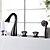 cheap Bathtub Faucets-Bathtub Faucet - Antique Oil-rubbed Bronze Roman Tub Brass Valve Bath Shower Mixer Taps / Three Handles Five Holes