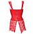 ieftine Pijamale și ținute de relaxare pentru femei-Corset Pentru femei Mată Îmbrăcăminte Rochii corset Cu Dantelă Roșu-aprins S / Super Sexy