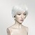 cheap Synthetic Trendy Wigs-Synthetic Wig Straight Straight Bob Wig Short White Synthetic Hair White