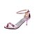 baratos Sandálias de mulher-Mulheres Sapatos Couro Ecológico Verão Conforto Sandálias Salto Agulha Dourado / Prata / Rosa cor de Rosa