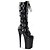 cheap Women&#039;s Boots-Women&#039;s Boots Stiletto Heel Round Toe Fashion Boots Party &amp; Evening Buckle Lace-up PU Knee High Boots Winter Black