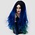 cheap Synthetic Trendy Wigs-Synthetic Wig Natural Wave Synthetic Hair Ombre Hair Blue Wig Women&#039;s Long Capless Royal Blue