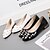 cheap Women&#039;s Flats-Women&#039;s Sandals Dress Party &amp; Evening Summer Imitation Pearl Chunky Heel Round Toe Comfort PU Black White