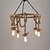 abordables Diseño cluster-Lámpara colgante de cuerda de cáñamo industrial vintage con lámpara de 6 luces, lámpara de mesa y sala de estar