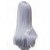 abordables Perruques synthétiques à dentelle-Perruque Lace Front Synthétique Droit Droite Lace Frontale Perruque Long Grise Cheveux Synthétiques Femme Cheveux Colorés Gris Uniwigs